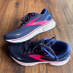 Brooks Ghost 15 GTX Womens 8.5 Shoes Running Gore-Tex Blue Pink Comfort Run Gym